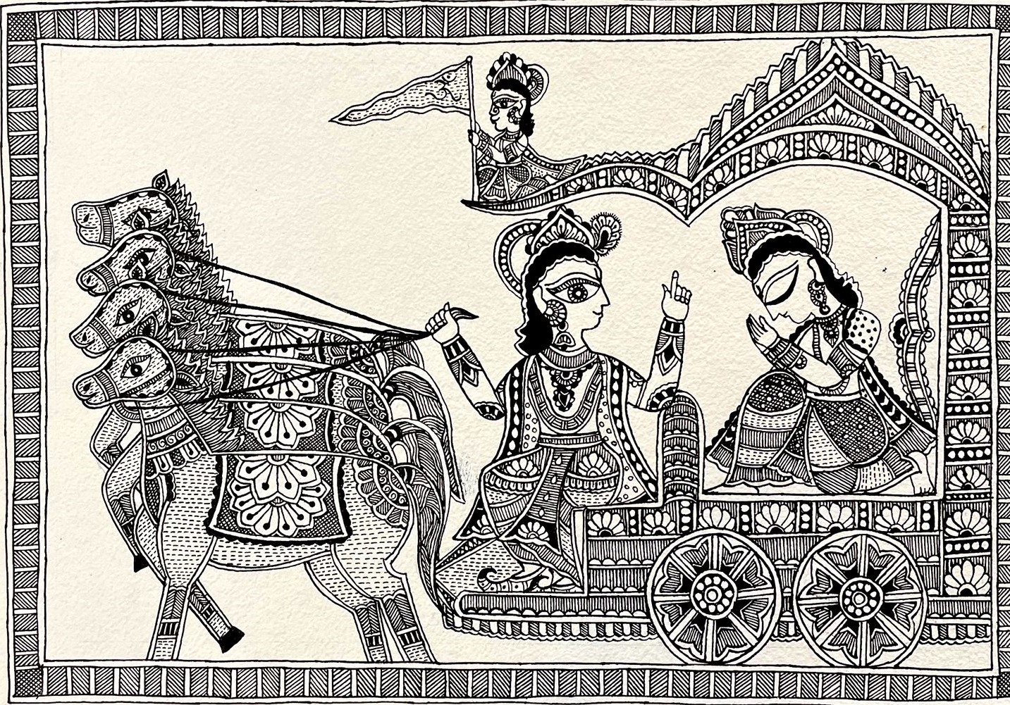 madhubani art class work